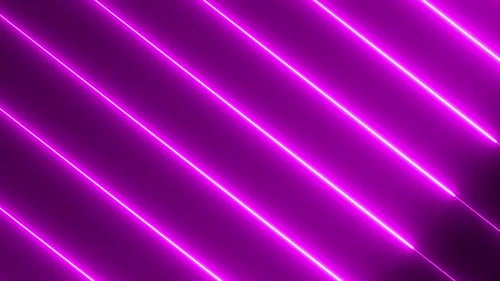 Neon Pink Diagonal Glowing Lines Moving Animation