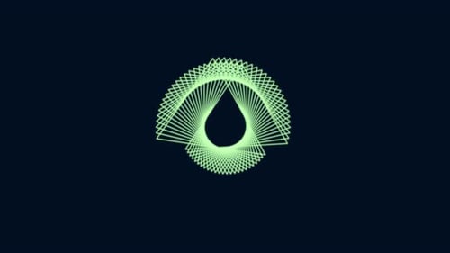 Abstract background with rotating figure and creating the triangular tunnel