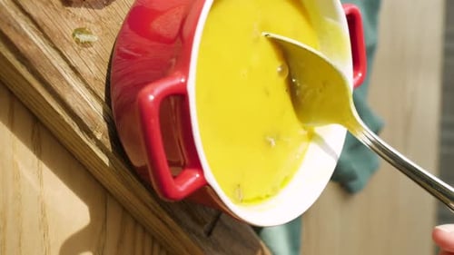 Creamy Vegetable Soup with Carrot and Herbs