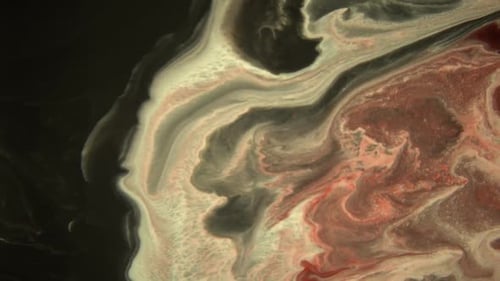 Colorful Mixture Of Paint Spreading