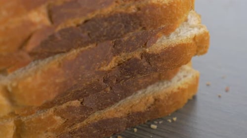 Close-Up of Sliced Bread