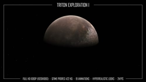 3D Realistic Planet and Moon Rotation Space Exploration Animation