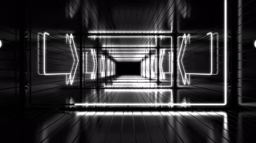 White Neon Tunnel Loop