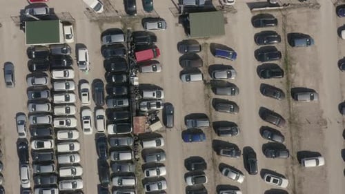 Car Market with Parked Cars