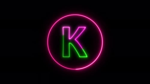 Glowing neon font. pink and green color glowing neon letter. Vd 1311