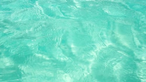 Caribbean turquoise sea water moving
