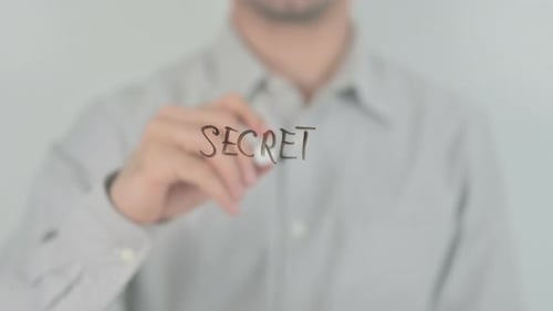 Writing Secret on Glass Surface in Close Up