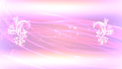 Rosa Blumen Faden der Lichter Titel Intro Motion Looped Hintergrund