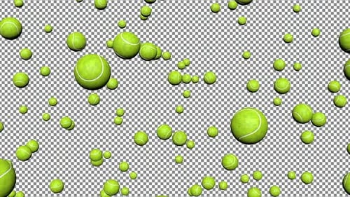 Falling Tennis Balls Sports Background Animation