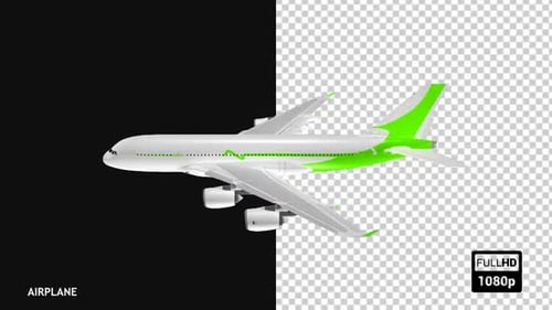 Animated 3D Airplane Model for Travel and Transportation Projects