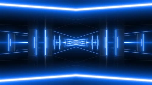 4k Blue Laser Tunnel Vj Loop