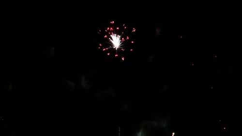 Spectacular Fireworks Exploding in the Night Sky