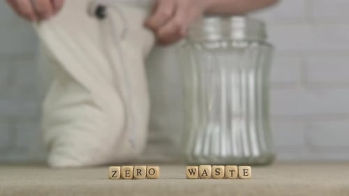Granos orgánicos en el tarro