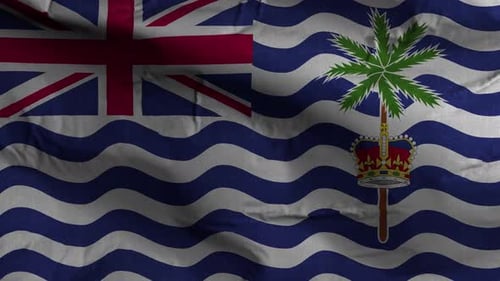British Indian Ocean Territory Flag Waving Animation