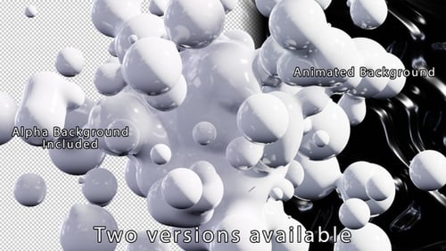 Abstract White Fluid Blobs Morphing Background Animation