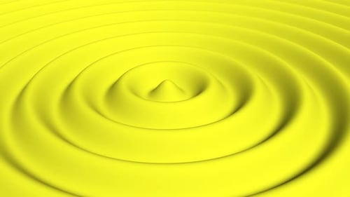 Seamless Abstract Yellow Water Ripples Expanding Background Loop