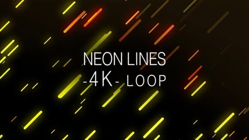 Dynamic Neon Geometric Lines Loop Background