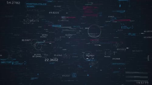 Futuristic Digital Data HUD Interface Background Loop