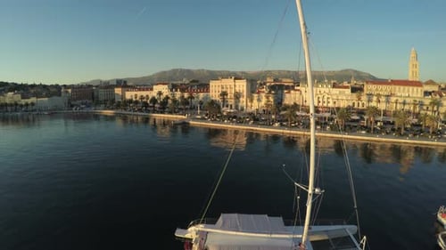 Aerial view of Split seaside