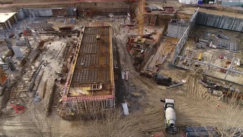 Arbeiter auf dem Hochbau
