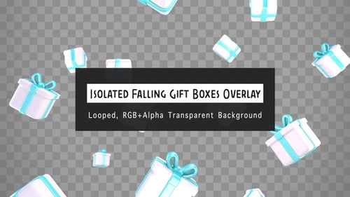Isolierte, herabfallende Geschenkboxen