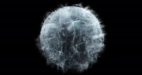 Abstract Ethereal Particle Sphere Loop Animation