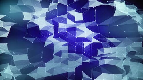 Animated Abstract Geometric Plexus Network Background Loop