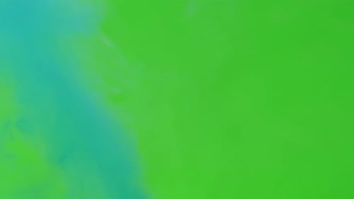 Fumaça azul no fundo verde Chroma Key