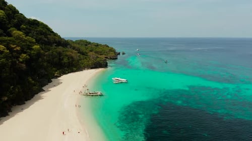 Tropical Beach and Blue Lagoon