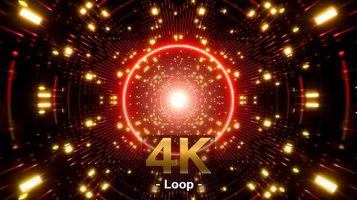 Red Oriental Pattern Tunnel VJ Loop