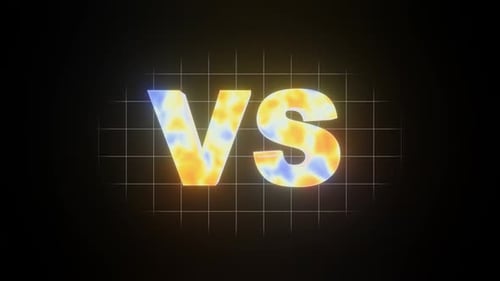 Dynamic VS Text with Glowing Abstract Pattern