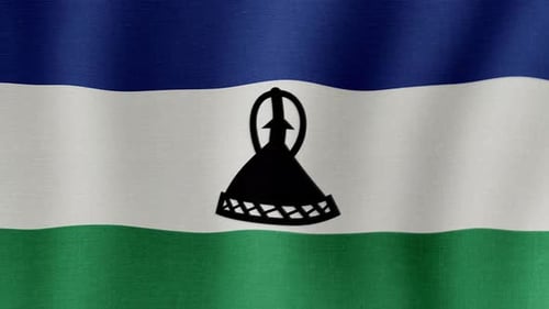 Le drapeau national du Lesotho