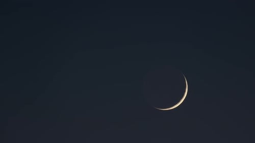 A Thin Crescent of the Moon