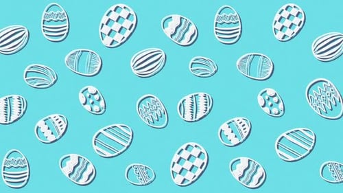 Cute Easter Egg Pattern animation 4k