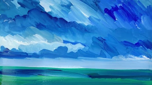 Abstrakte Zeichnung Sea 2