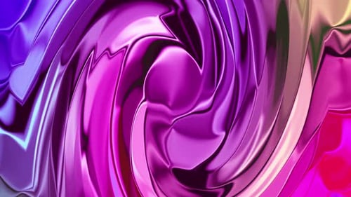 Vibrant Liquid Metal Swirl Abstract Loop Background