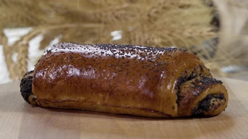 Close Up. . Varieties Fresh Homemade Baked Breads on Table