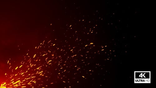 Abstract Glowing Sparks Particle Effect Overlay