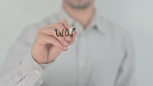 Writing "Working Process" on Glass