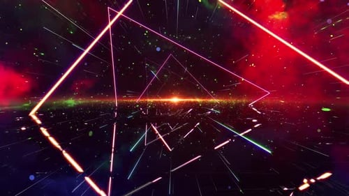 Light Neon Fly to Nebula