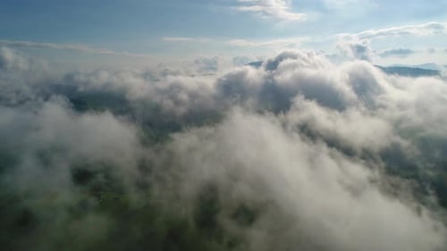 Beautiful Clouds Over Carpatian Mountains