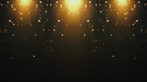Golden Stars Falling Sparkling Celebration Background