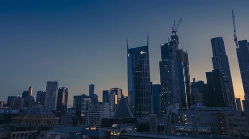 Melbourne cityscape timelapse