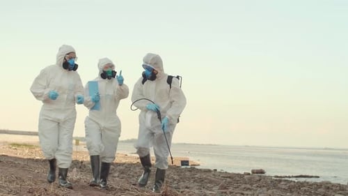 Gruppe von Ökologen erforscht verschmutzte Küste