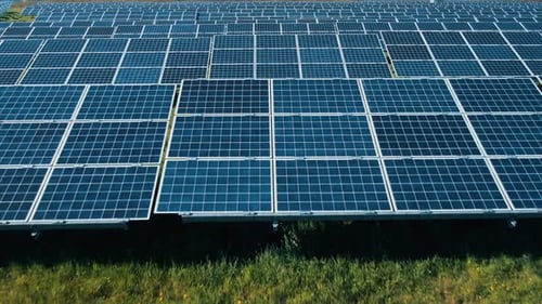 Solarpanel-Reihe
