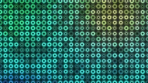 Abstract Geometric Glowing Circles Pattern Background Loop