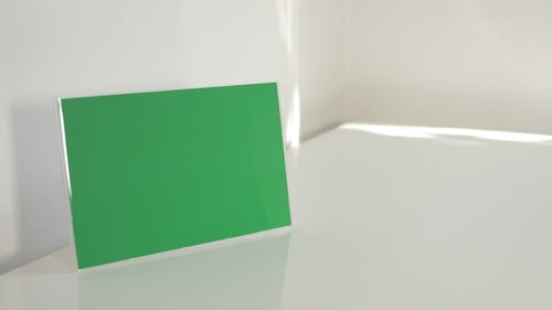 Green screen photo frame 4K UHD 3840X2160 pan footage - Photo frame green screen 4K UHD 2160p vi