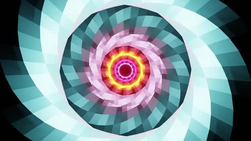 Rotated Bright Vj Tunnel Loop HD