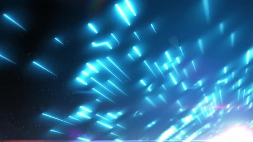 Abstract Neon Blue Lines Futuristic Tech Background