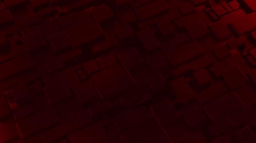 Bloques móviles abstractos 3D rojos